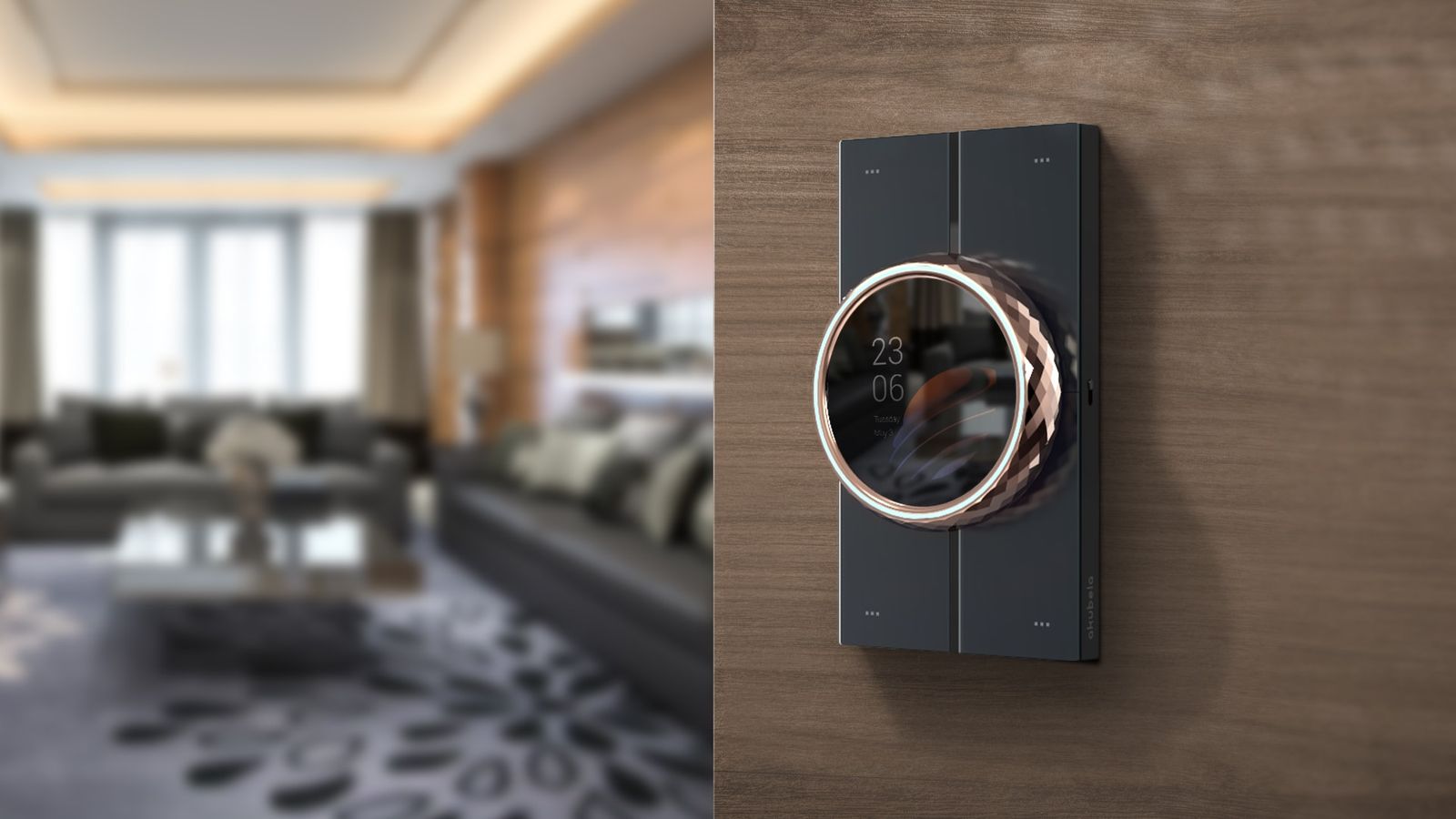 HyPanel Lux sobre madera en un living elegante
